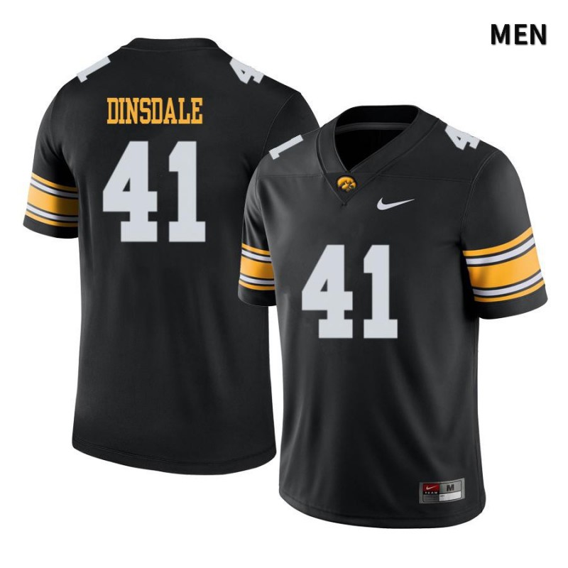 Men's Iowa Hawkeyes NCAA #41 Colton Dinsdale Black Authentic Nike Alumni Stitched College Football Jersey NF34D62AP